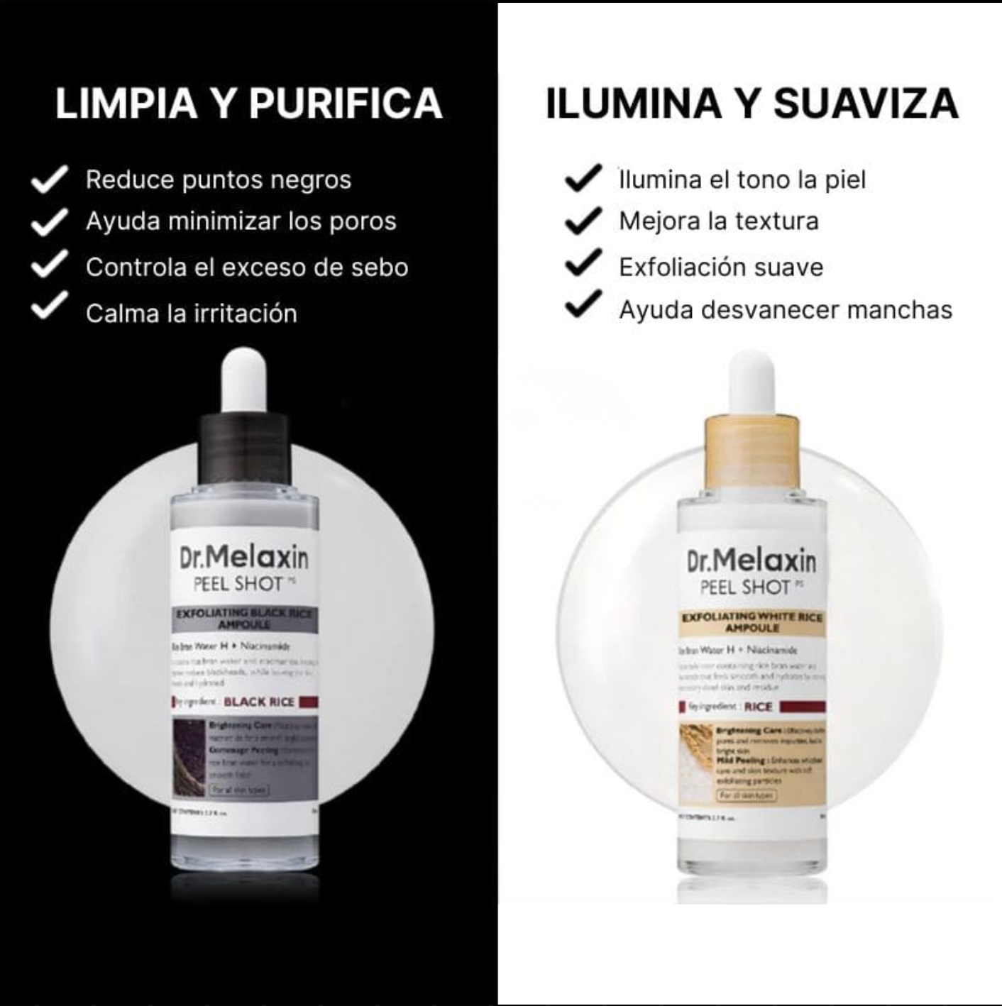 Ampolla Exfoliante de Arroz – Efecto Glow